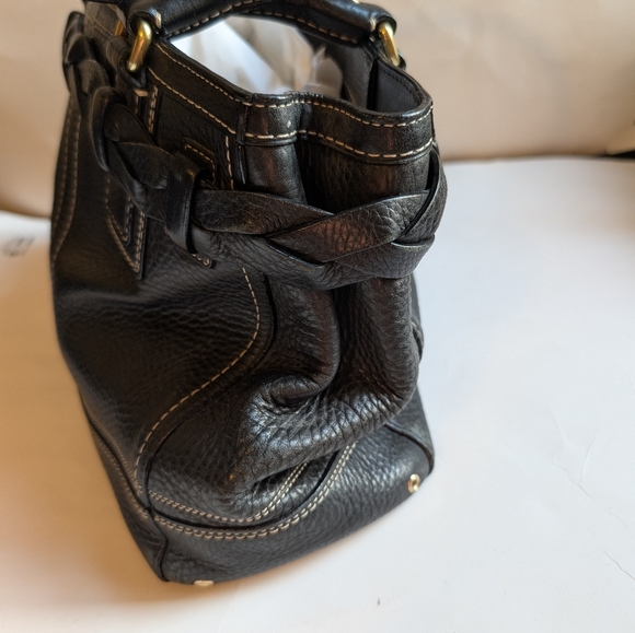 COACH Vintage Leather PURSE J0693-10529 PEBBLED BLACK SATCHEL BAG in VGUC - Picture 6 of 14